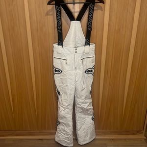Incredible Bogner snow overalls with embroidered details